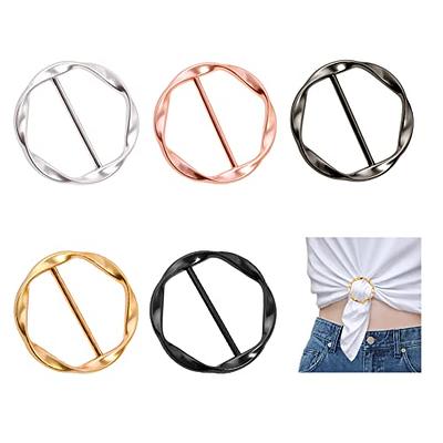 9 Colors Scarf Ring T Shirt Tie Clips for Women Silk Scarf Clip and Slides  Shirt