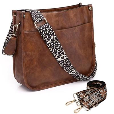 Guitar Strap Purse Vegan Leather Crossbody Bags for Women with Leopard  Guitar