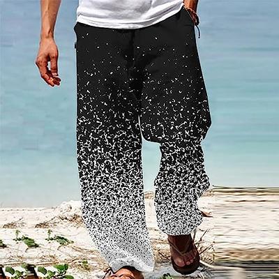 PURE COTTON Men Casual Beach Trousers Cotton Elastic India | Ubuy