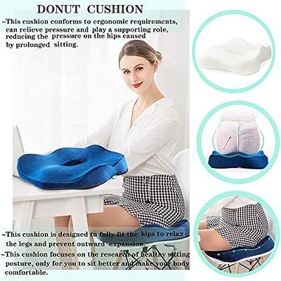 Seat Cushion For Office Chair - Completely Wraps The Hips - 100% Memory  Foam Donut Cushion For Tailbone, Sciatica, Hemorrhoid,pain Relief - Perfe