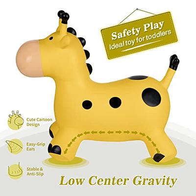 INPANY Giraffe Bouncy Horse Hopper - Inflatable Jumping Horse