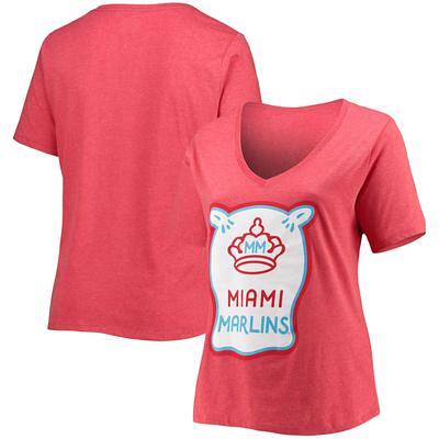 Miami Marlins G-III 4Her by Carl Banks Women's Heart V-Neck