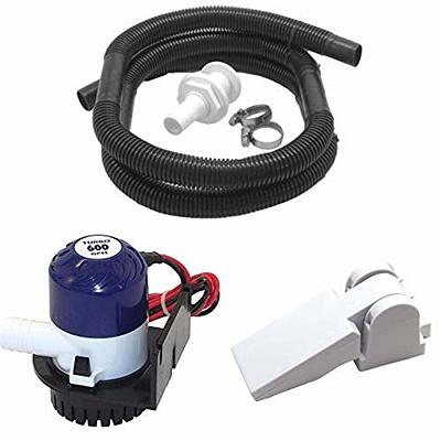 OASIS MARINE 12v 1100 GPH Automatic Bilge Pump for Boats - Bilge Water Pump  with Float Switch and 1-1/8 Hose Outlet - Marine Plumbing