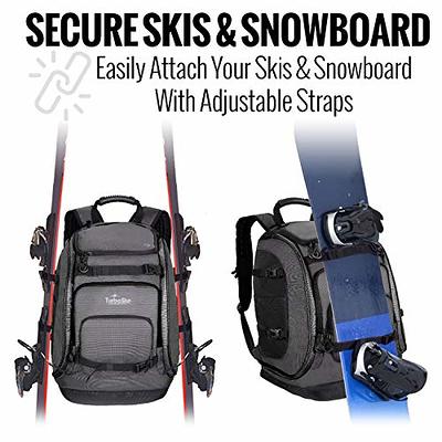 TurboSke Ski Boot Bag Backpack - 65L Waterproof Skiing Snowboarding Travel  Luggage Backpack - Stores Boots Skis Snowboard Helmet Goggles Jackets Gloves  & Other Accessories for Men & Women (Black) - Yahoo Shopping