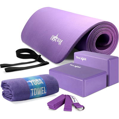 Yes4All Yoga Starter Kit, Includes PVC Exercise Yoga Mat, 2 Yoga