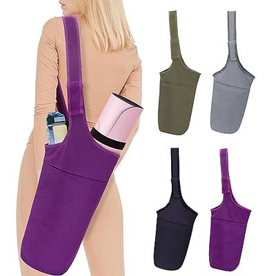 Uhawi Yoga Mat Bag Large Yoga Mat Tote Sling Carrier with 4 Pockets Fits  All Size Mats With Multi-Functional Storage Pockets Light And Durable(With Yoga  Mat Carrying Strap) purple