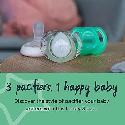 MAM Perfect Night Baby Pacifier, Patented Nipple, Glows in the Dark,  Unisex, 16+, 2 count (Pack of 1)