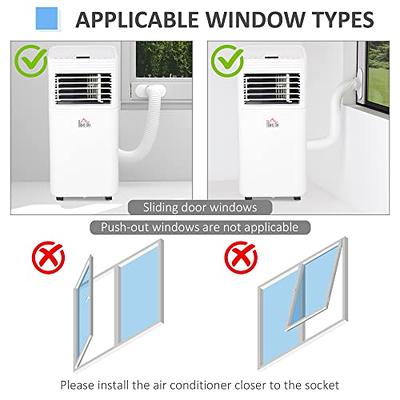  HOMCOM 8000 BTU Mobile Portable Air Conditioner for Home Office  Cooling, Dehumidifier, and Ventilating, Portable AC Unit with Remote Control,  24H Timer, White : Home & Kitchen