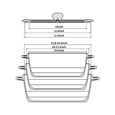 Millvado Stock Pot, Large Stainless Steel 11 Quart StockPot, cooking Pot  for Pasta, Soup, and Stew , Stock Pot With clear glass