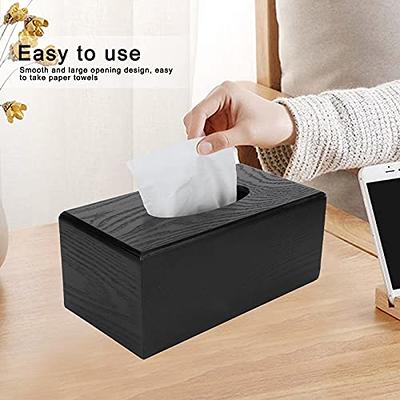 Wooden Tissue Box Cover Facial Tissue Holder Case Dispenser for