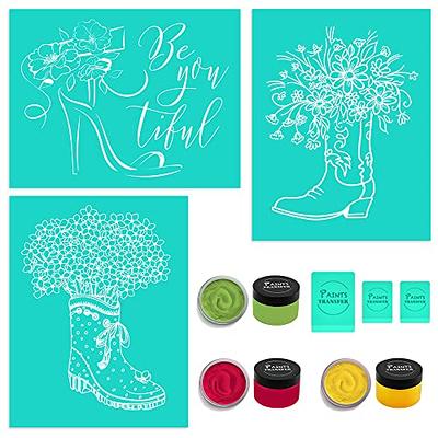 Chalk Stencils Transfers Silk Screen Stencils Starter Kit Self Adhesive  Washable Reusable 5X7 inch PAINTS TRANSFER - Yahoo Shopping