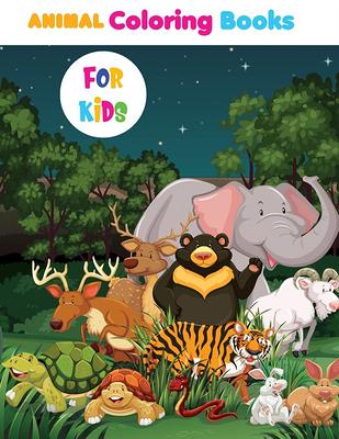 Safari Animals Coloring Book For Kids Age 4-8: animal coloring book in  safari for boys girls kids (Paperback)