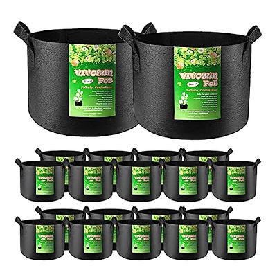 VIVOSUN 5-Pack 2 Gallon Grow Bags Heavy Duty Thickened Nonwoven Fabric Pots with Handles