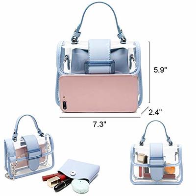 Women Transparent Handbag Shoulder Bag Clear Jelly Purse Clutch