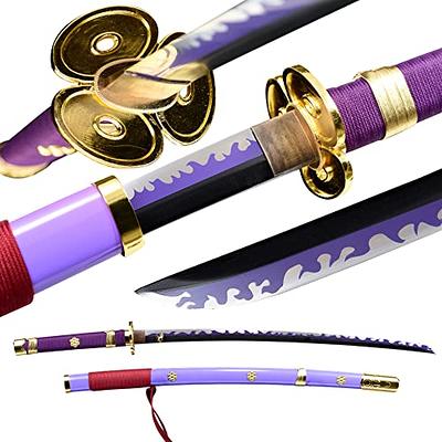 FengYu SWORD One Piece Roronoa Zoro's Katana Purple Yama Enma Cosplay  Replica Anime Swords High-Carbon Steel Handmade Katana Sword Real Japanese  Samurai Sword - Yahoo Shopping