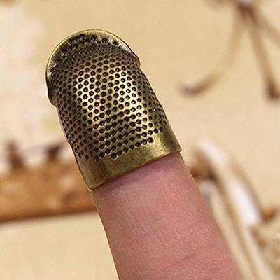 Hisew Stainless Steel and Brass Thimbles Set - Durable Needlework Finger  Protectors for Hand Sewing,Stitching, Quilting and Knitting (2 Pcs Set) -  Yahoo Shopping