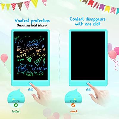 LCD Writing Tablet, 10.5'' Colorful Toddler Doodle Board Drawing Tablet,  Kids Drawing Pad Erasable Reusable Electronic Drawing Pads, Learning for 3  4