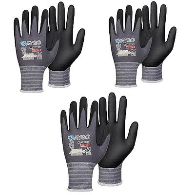 KAYGO Safety Work Gloves MicroFoam Nitrile Coated-3 Pairs, KG18NB