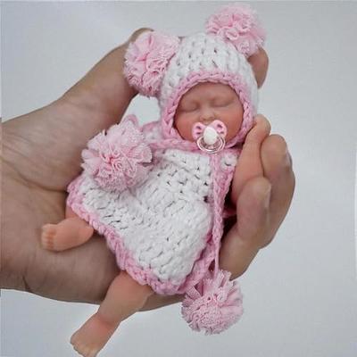 Mire & Mire 7 Miniature Reborn Baby Dolls Silicone Full Body Baby Soft  Skin Mini Realistic Newborn Baby Dolls Real Life Tiny Baby Doll with  Feeding