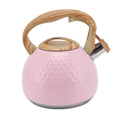 Whistling Kettle with Infuser Loose Leaf Stainless Steel Teapot Rose Gold  Tea Kettle for Stove Induction Stove Copper 