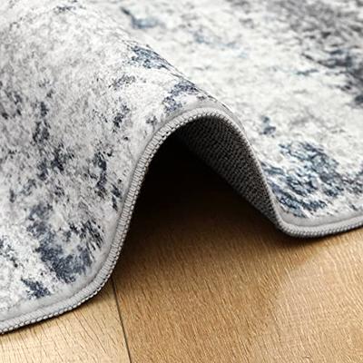 Small Throw Rug, 2x3 Feet, Grey, Ophanie