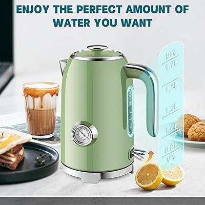 7 Cup Kettle Electric Water Boiler Stainless Steel Modern Glass Fast  Boiling Hot