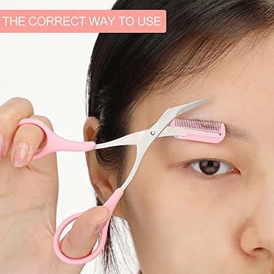 3pcs/set Comb Eyebrow Scissors Beauty Scissors Eyebrow Trimming