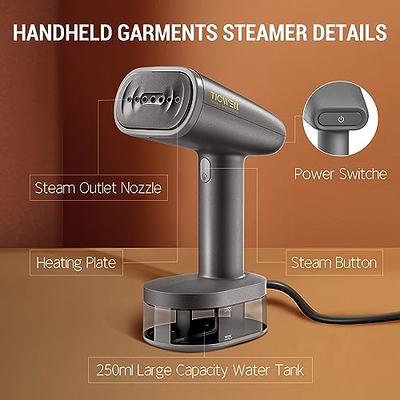 1875W Steamer for Clothes with 360ML Tank, Fast Heat-Up and Auto-Off, LCD  Steamer Iron 2 in 1 Fabric Wrinkle Removes with Hanger and Brush, Handheld