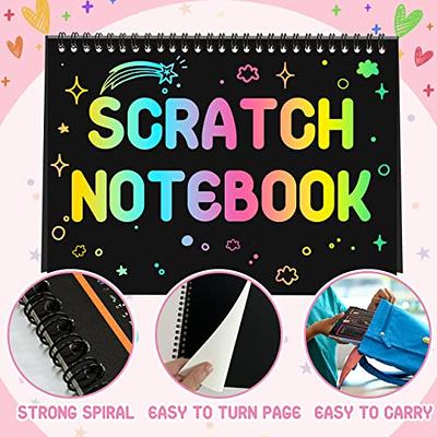 ZMLM Scratch Paper Art Set: 2 Pack Rainbow Scratch Off Crafts