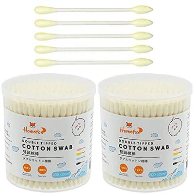 200 Count Individually Wrapped Cotton Swabs,Travel Cotton Swabs,Cotton Stick,Pointed Cotton Swab,Round Tip Cotton Swab,Individually Wrapped Double