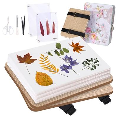 Flower Press Kit, Large Wooden Flower Pressing Kit for Adults Kids, 6  Layers 6.3 x 8.3 Inch Flower Press Leaf Pressing Kit to Making Dried  Plants, DIY