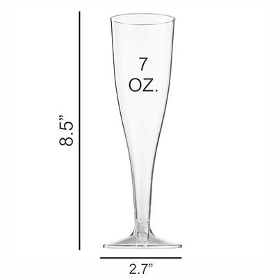 Prestee 24pk Stemless Plastic Champagne Flutes - 9 Oz