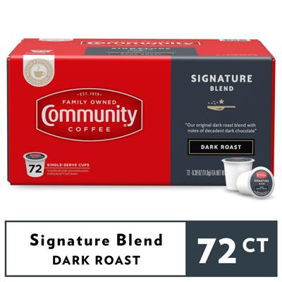 Community Coffee Signature Blend Dark Roast, Single Serve Coffee