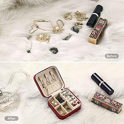 TRODANCE Mini Jewelry Travel Case,Small Travel Jewelry Organizer