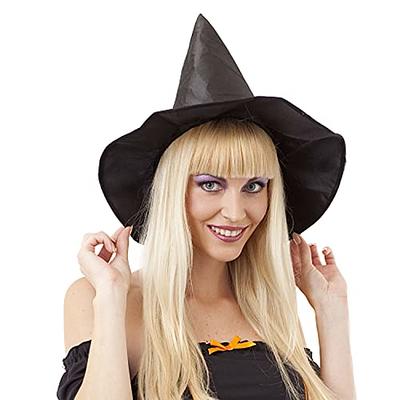 Ghantoy 8 Pack Witch Hats, Witches Hats, Black Witch Hats Hanging, Floating Witch Hats, Halloween Black Witch Hat Costume Accessory for Halloween