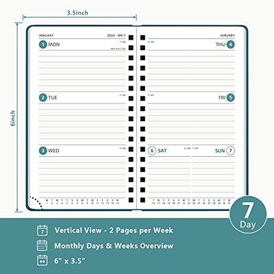 POPRUN Planner 2023-2024 Pocket Size (3.5'' x 6.5'') 17 Months Academic  Calendar (Aug.2023 - Dec.2024), Weekly & Daily Appointment Book for time