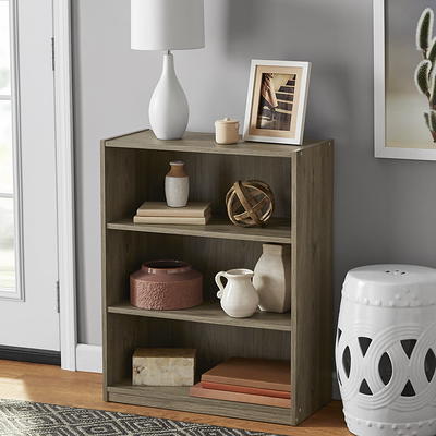 Mainstays 3-Shelf Bookcase with Adjustable Shelves, Espresso 