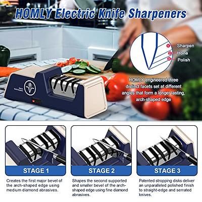 Chef'sChoice Rechargeable Three-Stage DC 320 Electric Knife Sharpener