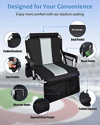  Jauntis Stadium Seating for Bleachers, Bleacher Seats with  Ultra Padded Comfy Foam Backs and Cushion, Wide Portable Stadium Chairs  with Back Support and Shoulder Strap : Sports & Outdoors