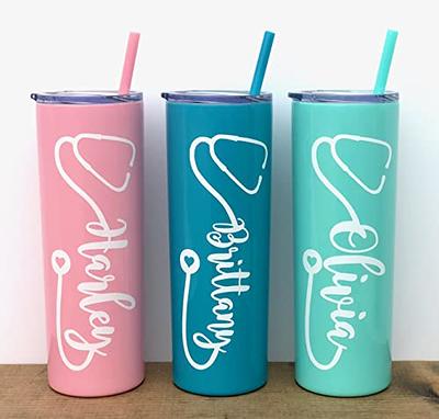 Nurse Tumbler Personalized - Nurse Tumbler with Straw - Gift for