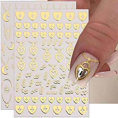 3D Nail Art Accessories - Gold Letter Nail Stickers – Divine