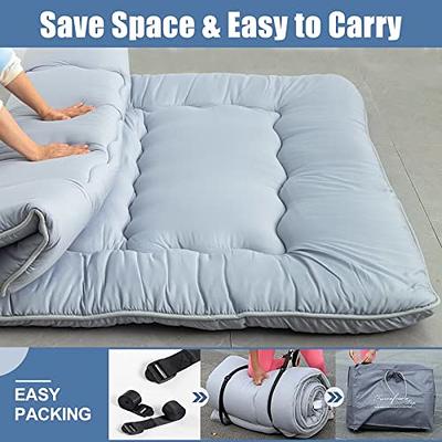 Thicken Futon Mattress, Japanese Floor Mattress Tatami Futon Padded Folding  Sleeping mat Quilted Bed Mattress Floor Lounger Guest Bed (Color : Blue