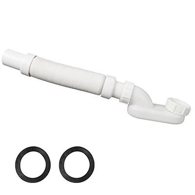 Low Profile 1 1/2 P Trap Flexible Bathtub Shower Drain Pipe Flat P Trap  Free Standing Tub Drain For