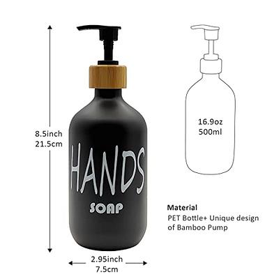 Hand and Dish Soap Dispenser Set with Wood Tray, Glass Soap Dispenser for  Kitchen, Kitchen and Bathroom Soap Dispenser Set for Modern/Boho/Farmhouse