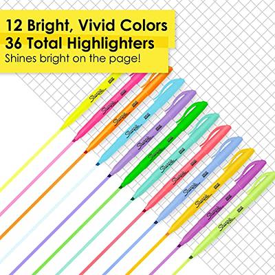 SHARPIE Tank Highlighters, Assorted, Chisel Tip, 36 Count & Pocket  Highlighters, Narrow Chisel Tip, 12 Assorted Fashion Colors, 36 Count -  Yahoo Shopping