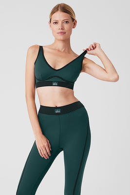 Alo Yoga®  Airlift Line Up Bra in Midnight Green, Size: Small - Yahoo  Shopping