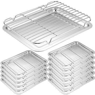 Stainless Steel Baking Sheet with Rack Set Cookie Sheet Pan for