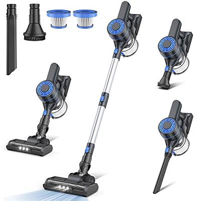 BuTure Cordless Vacuum Cleaner, 450W 38Kpa Powerful Stick Vacuum with 55min  Runtime Detachable Battery, Touch Display and 1.5L Large Dust Cup, Vacuum