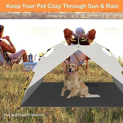 36in Outdoor Raised Cooling Pet Dog Bed w/ Canopy, Travel Bag