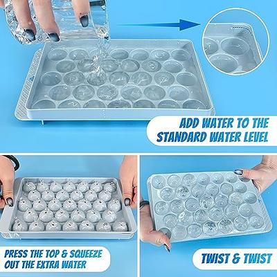Kohimit 4 Pack Ice Ball Maker, Whiskey Ice Mold, Silicone Ice Cube Tray,  2.5 Inches Sphere Ice Mold for Whiskey and Cocktails